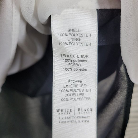 White House Black Market Shirt size Small Tunic top Color Block Assymetric - Picture 7 of 7